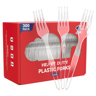 Clear Plastic Cutlery Sets & Spoons & Forks - Weddings & Birthdays - Jolly Chef - JOLLYCHEF