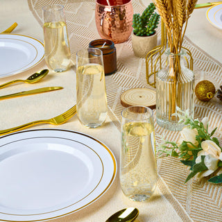 9oz Clear PET Plastic Stemless Champagne Flutes - Wedding & Parties - Jolly Chef - JOLLYCHEF