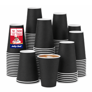 Wholesale Black Coffee Cups | Paper Cups for Coffee, Tea, Hot Chocolate | Food-Grade | Cafe Supply