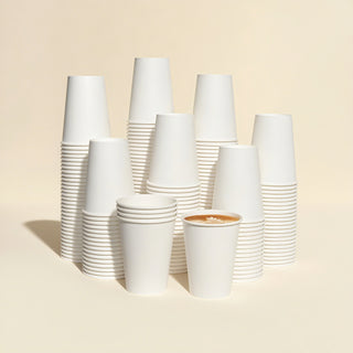 Multiple Sizes White Paper Cups -Coffee & Parties-Jolly Chef