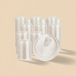 98mm Width PET Plastic Strawless Sipper Lids for 12 - 20 oz Cups - Jolly Chef - JOLLYCHEF