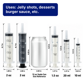1.5oz/2oz Multi-Purpose Liquid Measuring Syringe | Precise Epoxy, Glue & Oil Dispenser | Pet Feeding Tool | Food Grade