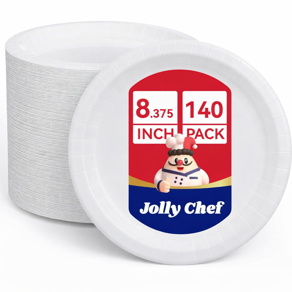 8.37in/10in Bulk Paper Plates | Disposable Plates for Lunches, Salads | Microwave Safe, Soak-Proof | Restaurant Supply Case