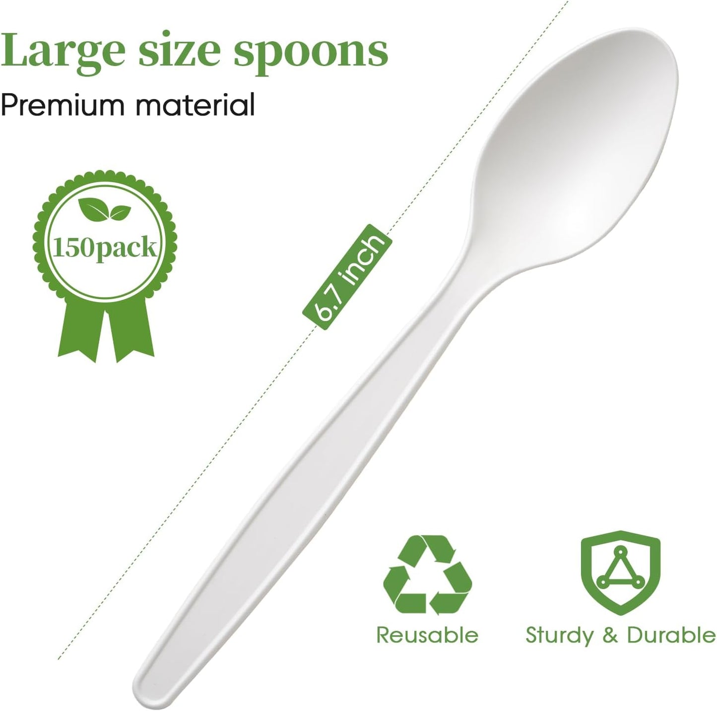 ECOLipak Plant-based Disposable Spoons