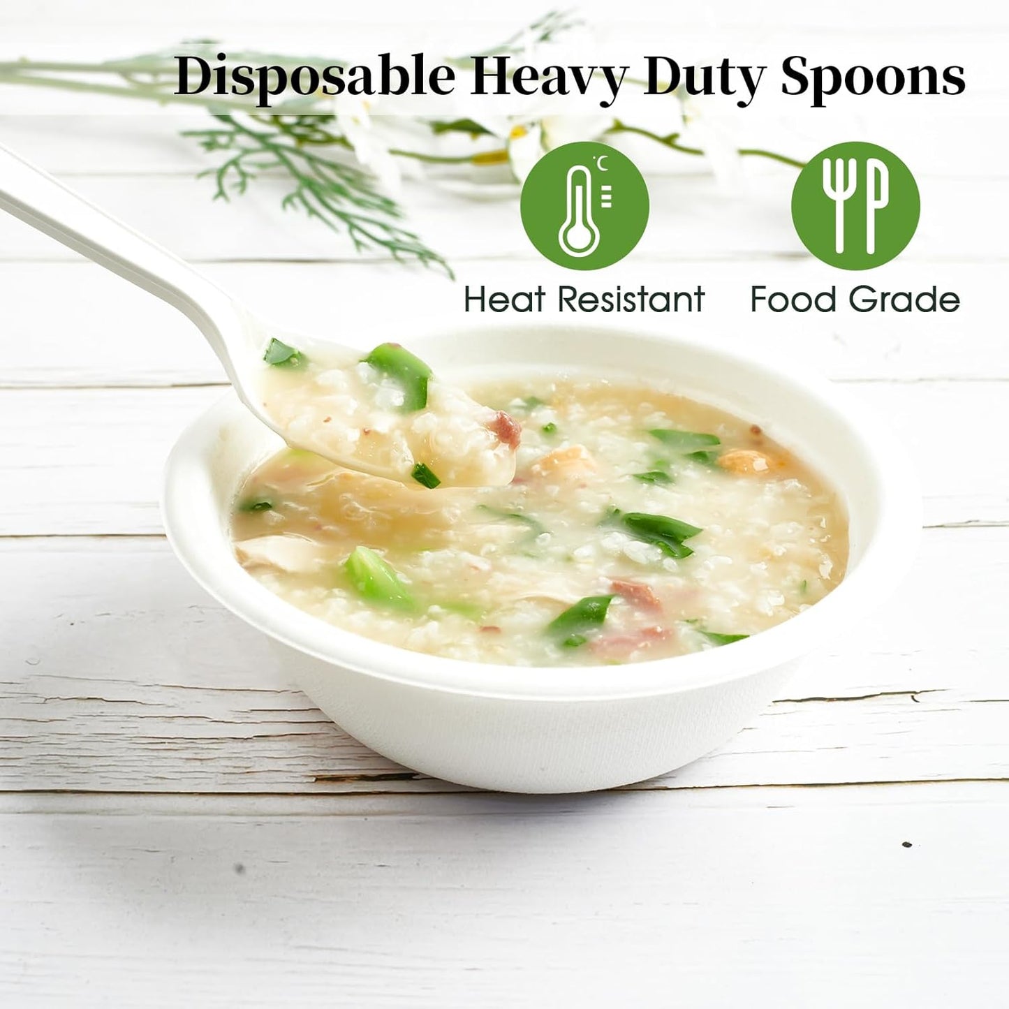 ECOLipak Plant-based Disposable Spoons