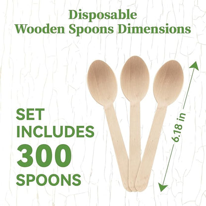 ECOLipak Wooden Disposable Spoons