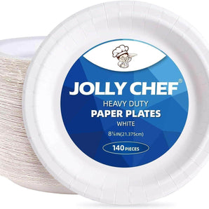 JOLLY CHEF 140 Count Paper Plates 10 inch Soak Proof, Cut Proof, Heavy Duty  Flower Printed Disposable Paper Plates for Everyday Use - Yahoo Shopping